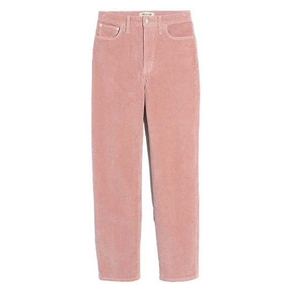 Madewell Pink Straight Leg Corduroy Pants - Picture 1 of 13